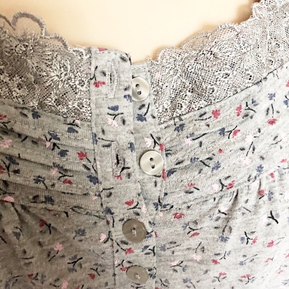 GEORGE- Grey Floral Nightie - Picture 2 of 7
